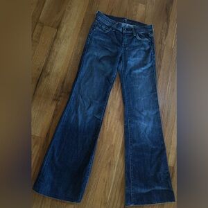 7 For All Mankind Dark Blue Flared Jeans